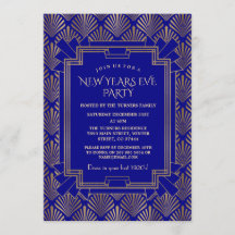 Royal Navy Blauw Goud Great Gatsby Nieuwjaarsfeest