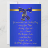 Royal Navy Blauw Goud Vrouwen 40ste Verjaardag Par Kaart (Achterkant)