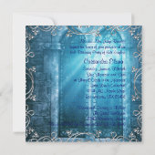 Royal Navy Blauw Wit Quinceanera Kaart (Achterkant)