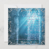 Royal Navy Blauw Wit Quinceanera Kaart (Achterkant)