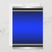 Royal Navy Blauwe Bar Mitswa Uitnodiging (Achterkant)