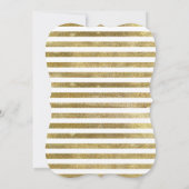 Royal Navy Blue Blush Floral Gold Verloving Kaart (Achterkant)