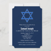 Royal Navy Blue Gold Star van David Bar Mitzvah Kaart (Voorkant)