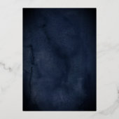 Royal Navy Gold Butterfly Roos Quinceanera Folie Uitnodiging (Achterkant)