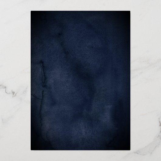 Royal Navy Gold Butterfly Roos Quinceanera Folie Uitnodiging (Achterkant)