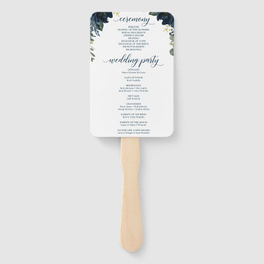 Royal Navy huwelijksprogramma Fan Handwaaier (Achterkant)