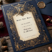 Royal Navy Moody Celestial Medieval Crest  Save The Date