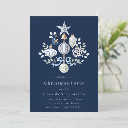 Royal Navy Office Corporate Christmas Party Kaart (Staand voorkant)