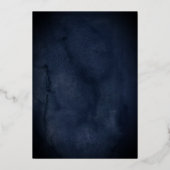 Royal Navy Silver Butterfly Roos Quinceanera Folie Uitnodiging (Achterkant)