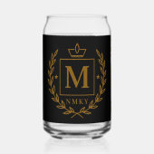 "Royal NMKY-embleem – Monogram M-topontwerp" Blikvorm Glas (Voorkant)