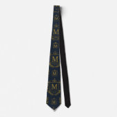 "Royal NMKY-embleem – Monogram M Wapenschild Ontwe Stropdas (Voorkant)