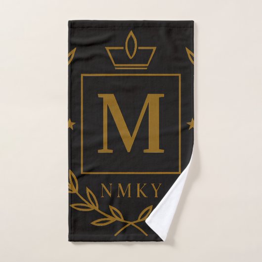 "Royal NMKY Emblem – Monogram M Crest Design" Bad Handdoek (Handdoek)