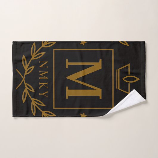 "Royal NMKY Emblem – Monogram M Crest Design" Bad Handdoek (Handdoek)