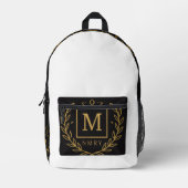 "Royal NMKY Emblem – Monogram M Crest Design" Bedrukte Rugzak (Voorkant)