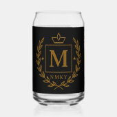 "Royal NMKY Emblem – Monogram M Crest Design" Blikvorm Glas (Voorkant)