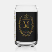 "Royal NMKY Emblem – Monogram M Crest Design" Blikvorm Glas (Achterkant)