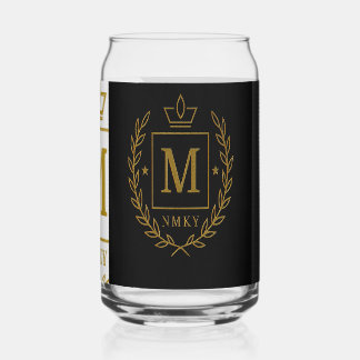 "Royal NMKY Emblem – Monogram M Crest Design" Blikvorm Glas