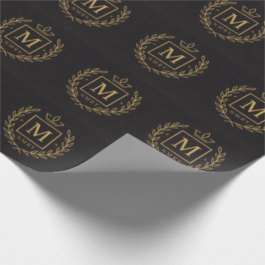 "Royal NMKY Emblem – Monogram M Crest Design" Cadeaupapier (Hoek)
