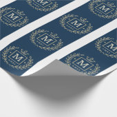 "Royal NMKY Emblem – Monogram M Crest Design" Cadeaupapier (Hoek)