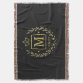 "Royal NMKY Emblem – Monogram M Crest Design" Deken (Voorkant Verticaal)