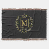 "Royal NMKY Emblem – Monogram M Crest Design" Deken (Voorkant)