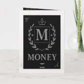 "Royal NMKY Emblem – Monogram M Crest Design" Folie Wenskaart (Achterkant)