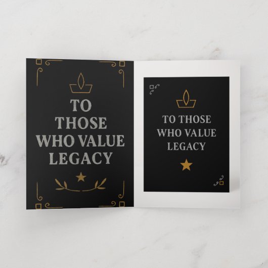 "Royal NMKY Emblem – Monogram M Crest Design" Folie Wenskaart (Binnenlaag)