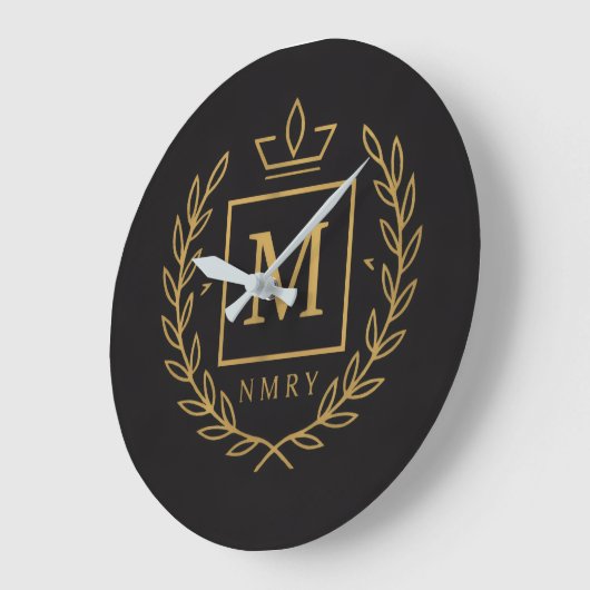 "Royal NMKY Emblem – Monogram M Crest Design" Grote Klok (Hoek)