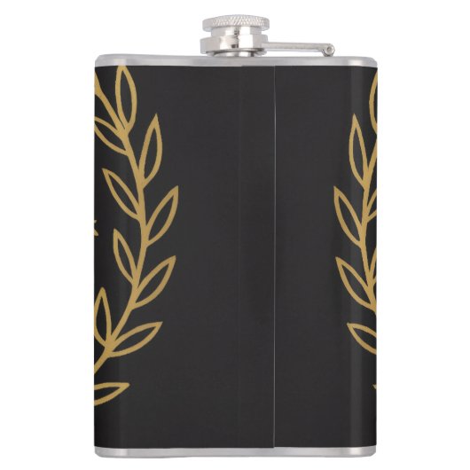 "Royal NMKY Emblem – Monogram M Crest Design" Heupfles (Achterkant)