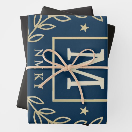 "Royal NMKY Emblem – Monogram M Crest Design" Inpakpapier Vel (In situ)
