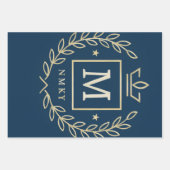 "Royal NMKY Emblem – Monogram M Crest Design" Inpakpapier Vel (Voorkant)