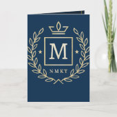"Royal NMKY Emblem – Monogram M Crest Design" Kaart (Voorkant)