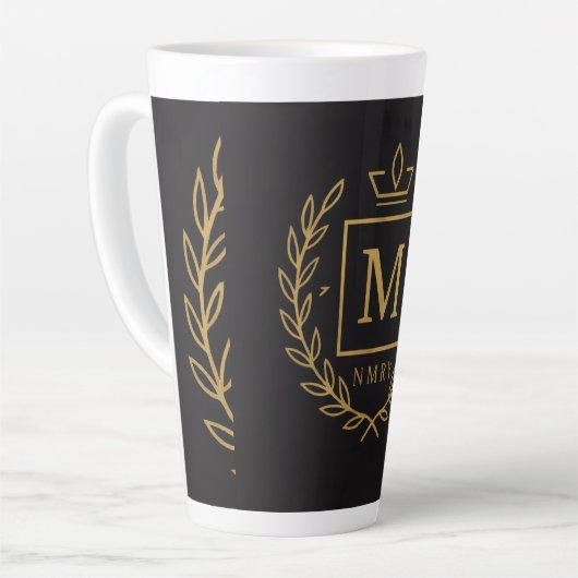 "Royal NMKY Emblem – Monogram M Crest Design" Latte Mok (Linkerhoek)