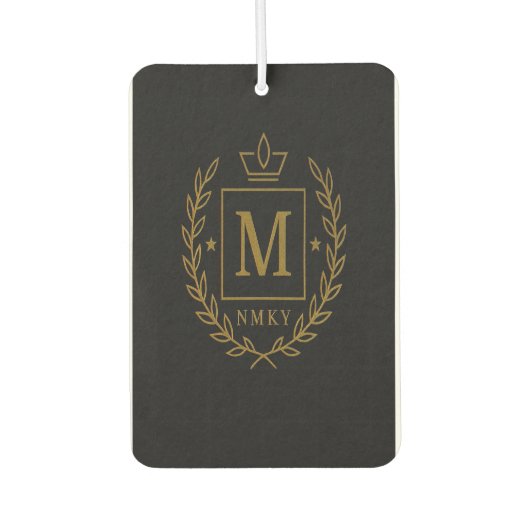 "Royal NMKY Emblem – Monogram M Crest Design" Luchtverfrisser (Voorkant)