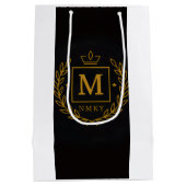"Royal NMKY Emblem – Monogram M Crest Design" Medium Cadeauzakje (Achterkant)