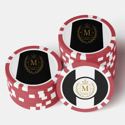 "Royal NMKY Emblem – Monogram M Crest Design" Poker Chips (Opstapeling)