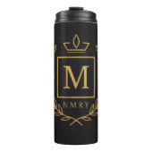 "Royal NMKY Emblem – Monogram M Crest Design" Thermosbeker (Voorkant)