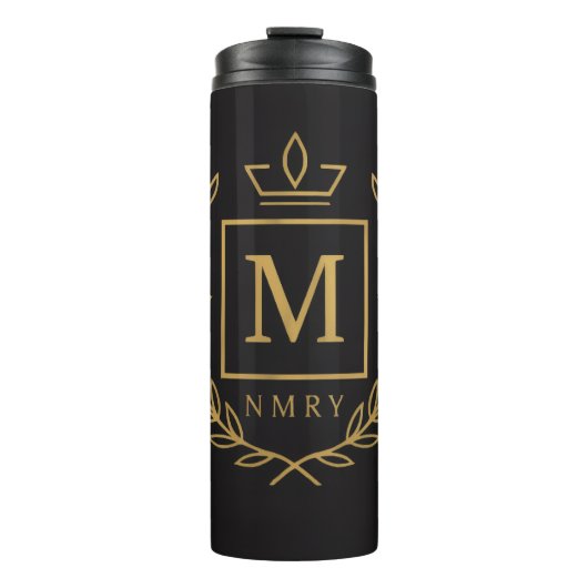 "Royal NMKY Emblem – Monogram M Crest Design" Thermosbeker (Voorkant)