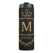 "Royal NMKY Emblem – Monogram M Crest Design" Thermosbeker (Voorkant)