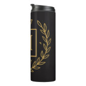 "Royal NMKY Emblem – Monogram M Crest Design" Thermosbeker (Geroteerd rechts)