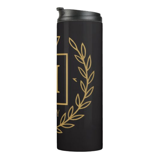 "Royal NMKY Emblem – Monogram M Crest Design" Thermosbeker (Geroteerd rechts)