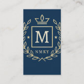 "Royal NMKY Emblem – Monogram M Crest Design" Visitekaartje (Voorkant)