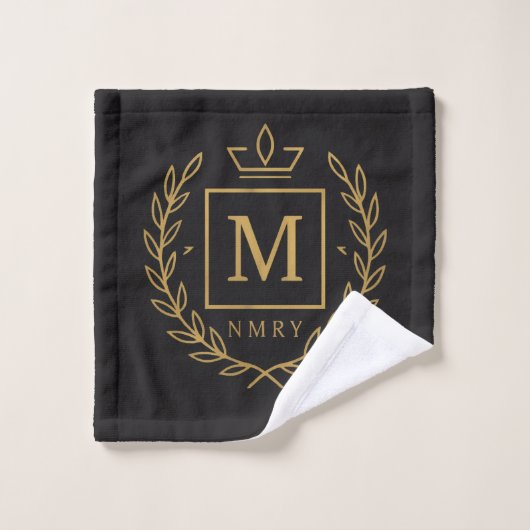 "Royal NMKY Emblem – Monogram M Crest Design" Washandje (Wasdoekje)