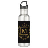 "Royal NMKY Emblem – Monogram M Crest Design" Waterfles (Voorkant)