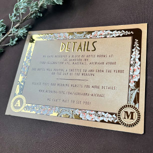 Royal Nouveau Echt Folie Huwelijksdetails Kaart