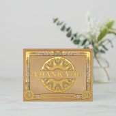 Royal Nouveau echte Folie bruiloft dank u kaart (Staand Voorkant)