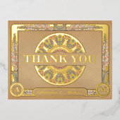 Royal Nouveau echte Folie bruiloft dank u kaart (Voorkant)