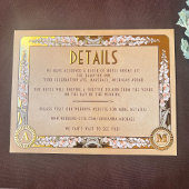 Royal Nouveau echte Folie bruiloft details Kaart