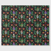 Royal Nutcracker en Wreath Pattern Cadeaupapier (Vlak)