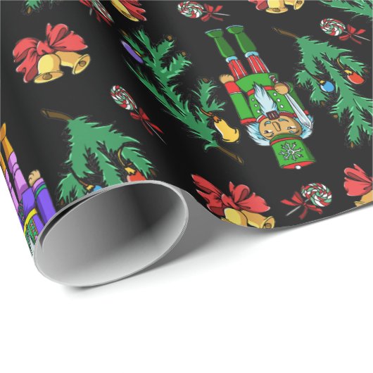 Royal Nutcracker en Wreath Pattern Cadeaupapier (Rol Hoek)